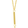 14kt Yellow Gold Lariat with Two Bars 18in Necklace