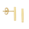 14k Yellow Gold Tiny Slender Bar Earrings