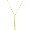 14kt Yellow Gold Double Beaded Tassel 18in Necklace