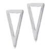 14k White Gold Bianca Wedge Stud Earrings