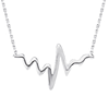 14kt White Gold Heartbeat 18in Necklace