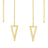 14kt Yellow Gold Open Triangle Threader Earrings