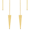 14kt Yellow Gold Threader Jagger Triangle Earrings