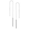 14k White Gold Tube Threader Earrings