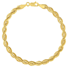 14k Yellow Gold Braided Snake Chain Bracelet 7.25in