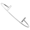 14kt White Gold Staple Cuff Bangle