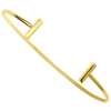 14kt Yellow Gold Staple Cuff Bangle