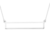 14k White Gold Open Bar Frame Necklace