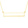 14k Yellow Gold Open Bar Frame Necklace