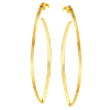 14kt Yellow Gold 2in Hawley St Round Wire Earrings
