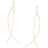 14k Yellow Gold Front to Back Curved Wire Earrings with Threaders