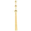 14k Yellow Gold Graduated Beads and Fringe Necklace