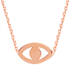 14k Rose Gold Cut-out Evil Eye Necklace