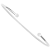 14k White Gold Cylinder Cuff Bangle Bracelet