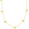 14k Yellow Gold Nautical Star Station Necklace
