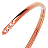 14kt Rose Gold .05 ct Diamond Bangle Cuff Bracelet