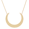 14k Yellow Gold 1in Crescent Moon Necklace