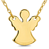 14k Yellow Gold Mini Angel Necklace