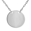 14k White Gold Mini Polished Disc Necklace
