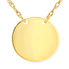 14k Yellow Gold Mini Polished Disc Necklace