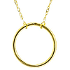 14k Yellow Gold Small Open Circle Necklace