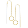 14kt Yellow Gold Open Disc Threader Earrings