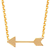 14k Yellow Gold Tiny Arrow Necklace