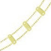 14k Yellow Gold Railroad Link Choker Necklace