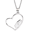 Sterling Silver Seattle Seahawks Open Heart 18in Necklace