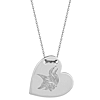 Sterling Silver Minnesota Vikings Tailored Heart 18in Necklace