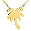 14k Yellow Gold Mini Palm Tree Necklace