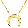 14k Yellow Gold Mini Crescent Moon Necklace