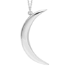 14k White Gold Small Moon Necklace