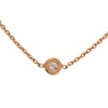14k Rose Gold .02 ct Diamond Bezel Choker Necklace
