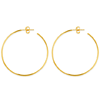 14k Yellow Gold 1 1/2in Open Post Hoop Earrings