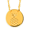 14k Yellow Gold Tiny Pineapple Necklace