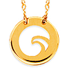 14k Yellow Gold Mini Cut out Wave Necklace