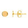 14k Yellow Gold Disc Stud Earrings