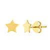 14k Yellow Gold Small Star Stud Earrings