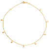 14k Yellow Gold Eight Disc Station Anklet