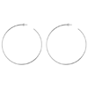 14k White Gold 3in Open Post Hoop Earrings