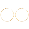 14k Yellow Gold 3in Open Post Hoop Earrings