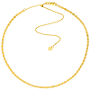 14k Yellow Gold Valentino Chain Adjustable Choker Necklace