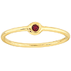 14k Yellow Gold .03 ct Ruby Bezel Stackable Ring