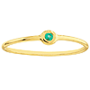 14k Yellow Gold .03 ct Emerald Bezel Stackable Ring