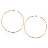 14k Rose Gold Open Hoop Earrings 2in