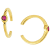 14k Yellow Gold .10 ct tw Ruby Earring Cuffs