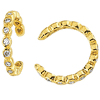 14k Yellow Gold .25 ct tw Diamond Earring Cuffs with Bubble Texture