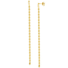 14k Yellow Gold Valentino Chain Shoulder Duster Drop Earrings 4in