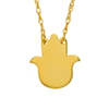 14k Yellow Gold Adjustable Mini Hamsa Necklace